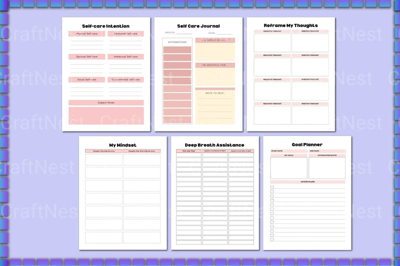 ADHD Mental Health Planner for Improved Focus - CraftNest - Digital Crafting and Art