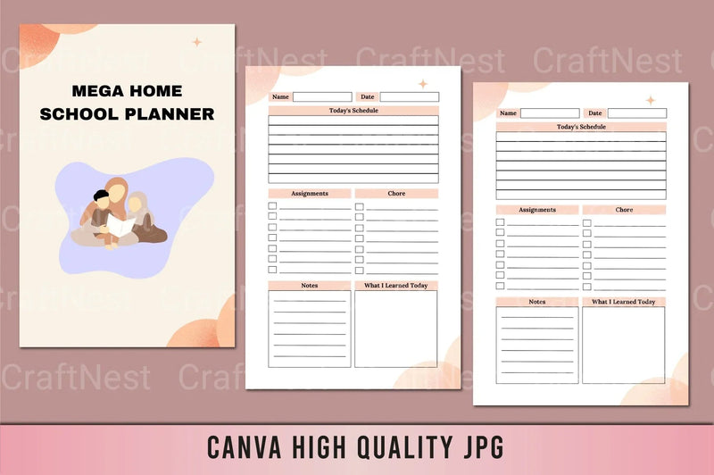Mega Homeschool Planner - CraftNest - Digital Crafting and Art