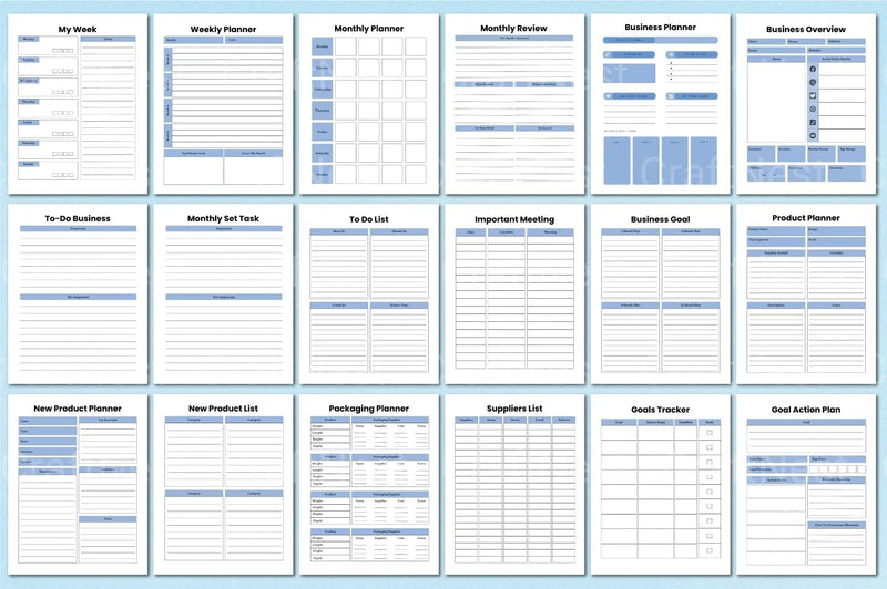 Business Workbook Template for Success - CraftNest - Digital Crafting and Art