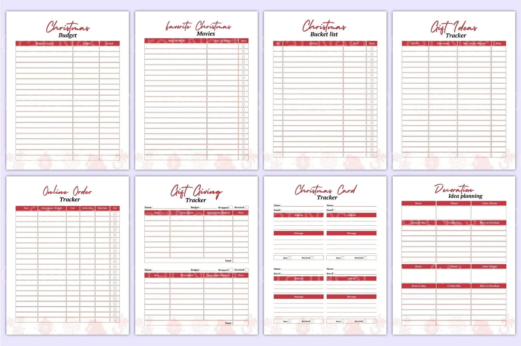 Christmas Planner Guide - CraftNest - Digital Crafting and Art