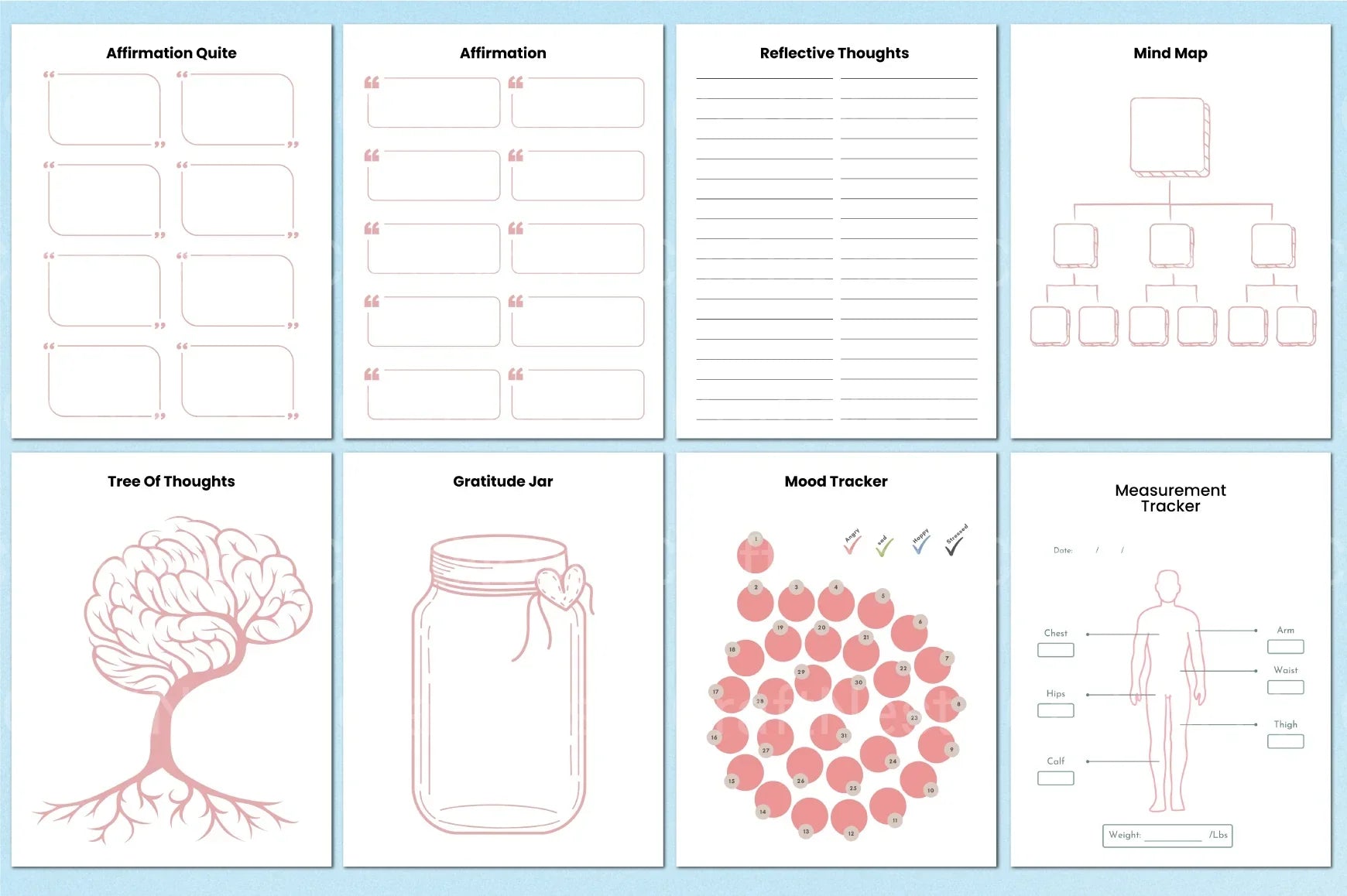 Vision Board Planner Template Canva - CraftNest - Digital Crafting and Art