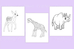 Cute Animals Coloring Book - CraftNest - Digital Crafting and Art