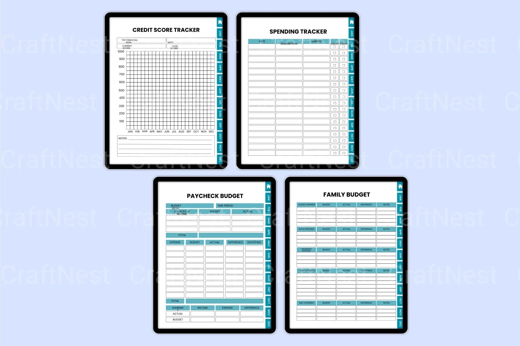 Budget Organizer Planner - CraftNest - Digital Crafting and Art