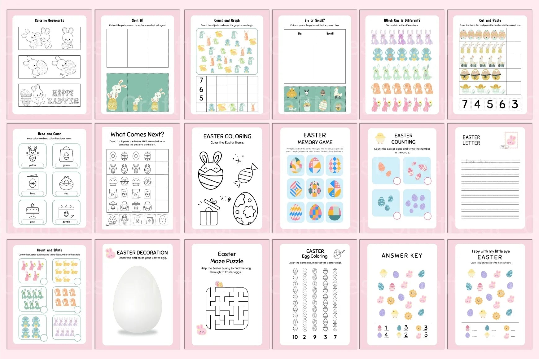 Easter Activity Coloring Book for Kids - CraftNest - Digital Crafting and Art