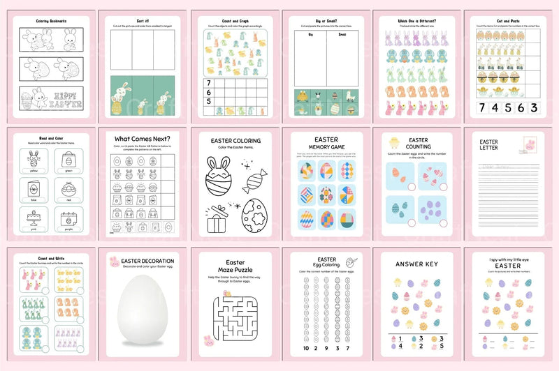 Easter Activity Coloring Book for Kids - CraftNest - Digital Crafting and Art