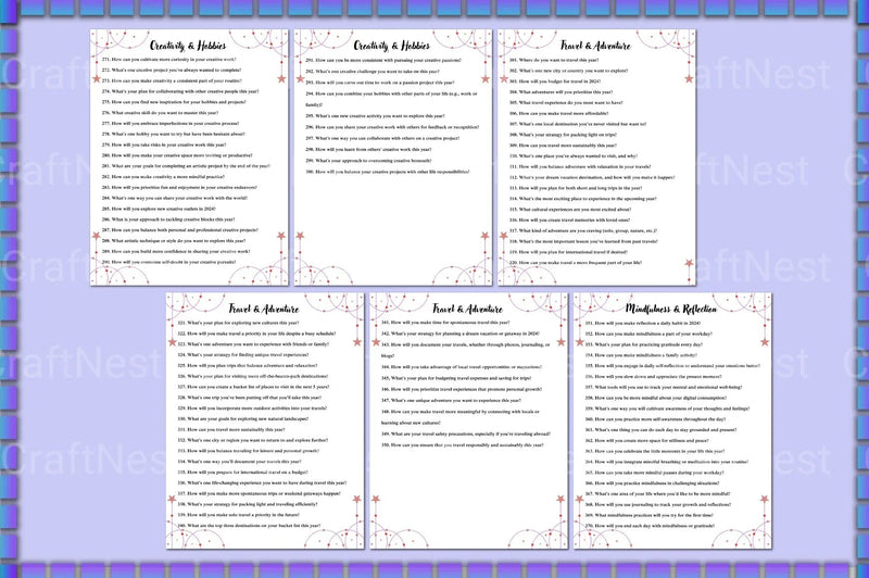 New Year Planner Prompts for Goal Setting - CraftNest - Digital Crafting and Art