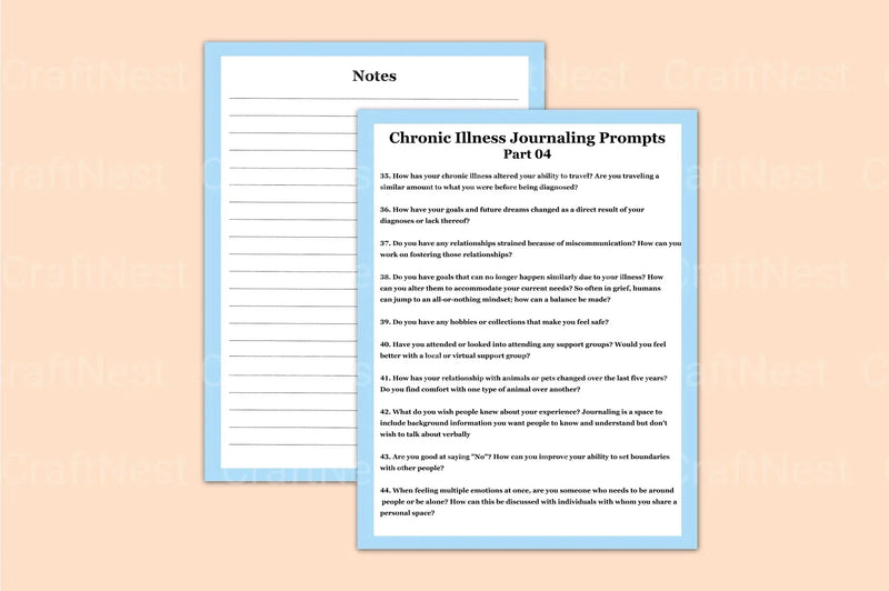 Chronic Illness Reflection Prompts for Personal Growth - CraftNest - Digital Crafting and Art
