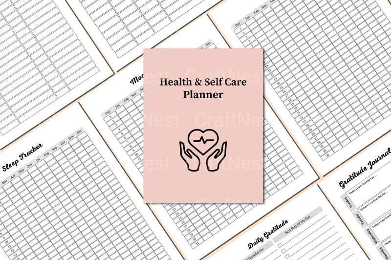 Health Self-Care Planner - CraftNest - Digital Crafting and Art