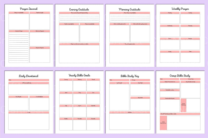 Prayer Devotional Planner for Spiritual Growth - CraftNest - Digital Crafting and Art
