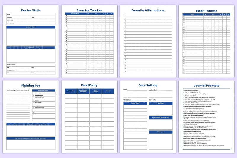 Mental Health Planner for Wellness and Self-Care - CraftNest - Digital Crafting and Art