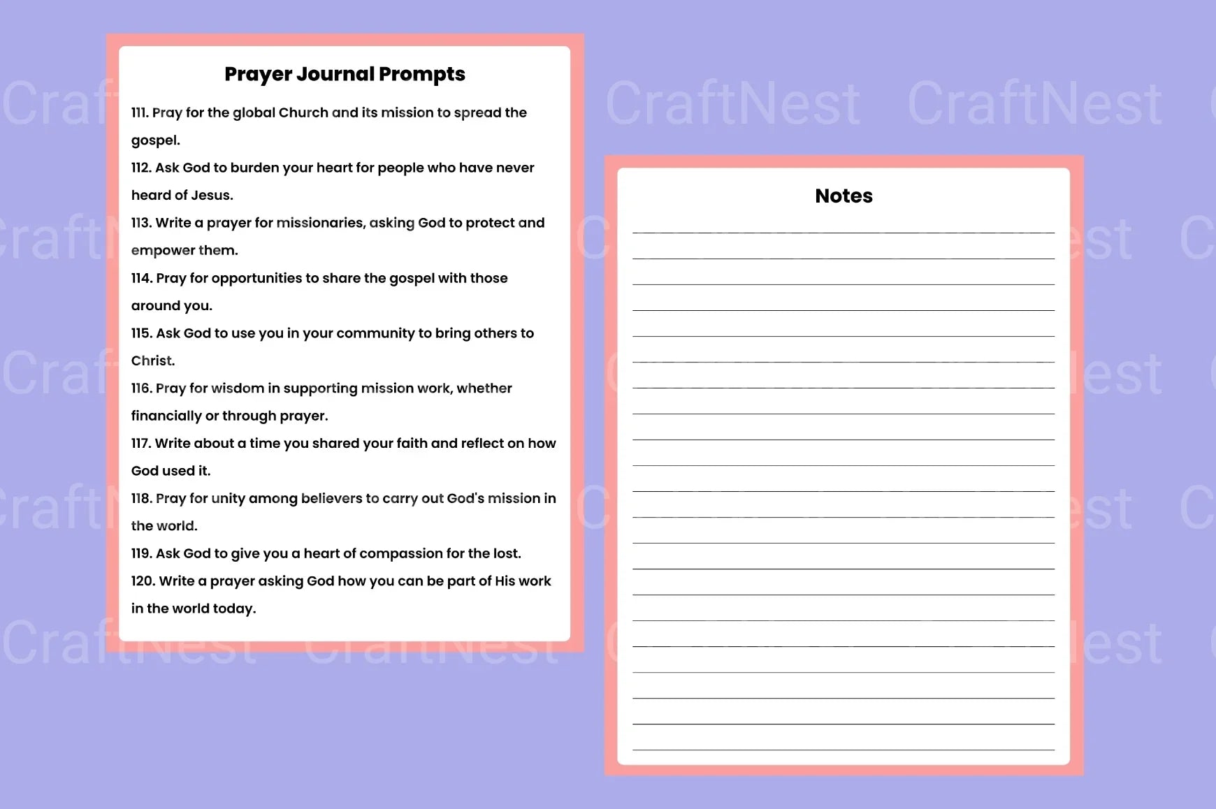 Prayer Prompts Guide for Inspiration - CraftNest - Digital Crafting and Art
