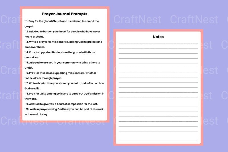 Prayer Prompts Guide for Inspiration - CraftNest - Digital Crafting and Art