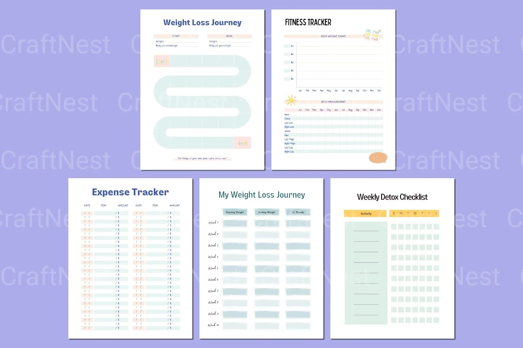 Ultimate Fitness Planner for Effective Workouts - CraftNest - Digital Crafting and Art