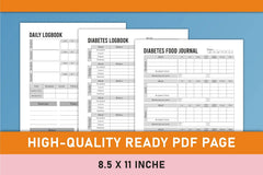 Diabetes Planner Printable Bundle - CraftNest - Digital Crafting and Art