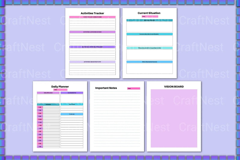 Depression Workbook: A Guide to Mental Wellness - CraftNest - Digital Crafting and Art
