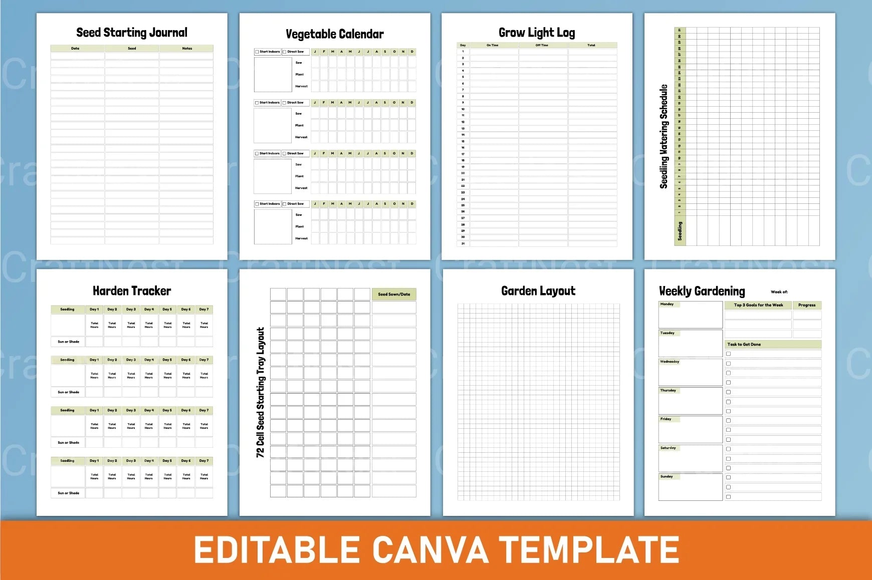 Seed Starting Planner Guide - CraftNest - Digital Crafting and Art