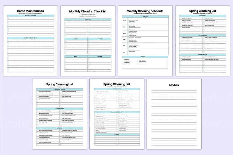 Cleaning Planner 2023 - CraftNest - Digital Crafting and Art