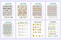 Kindergarten Pattern Workbook for Early Learning - CraftNest - Digital Crafting and Art