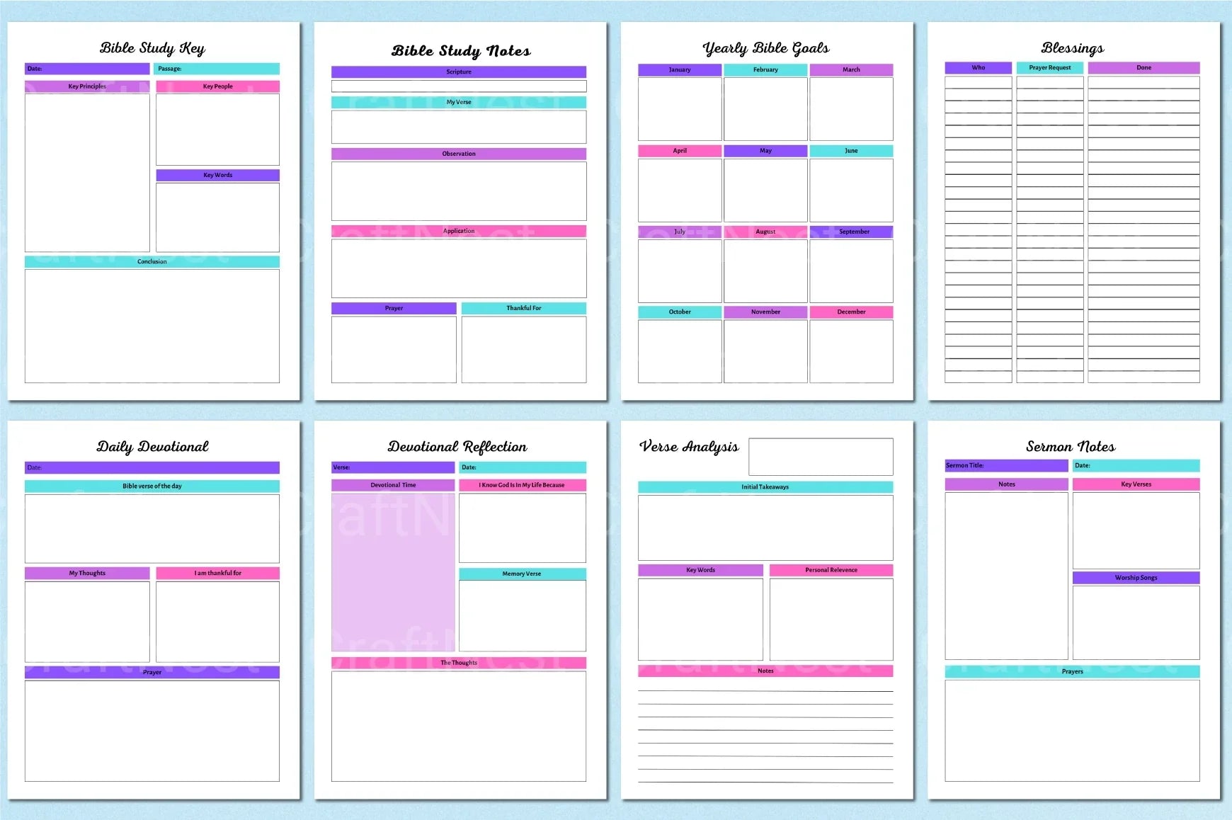 Bible Devotional Planner for Spiritual Growth - CraftNest - Digital Crafting and Art