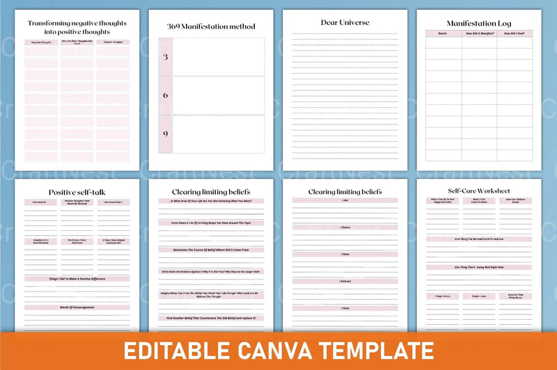 Manifestation Canva Template for Creative Designs - CraftNest - Digital Crafting and Art