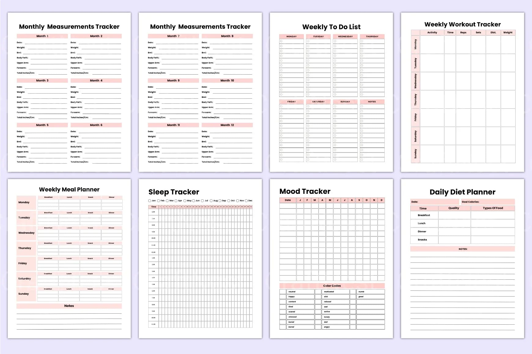 Weight Loss Planner for Effective Results - CraftNest - Digital Crafting and Art