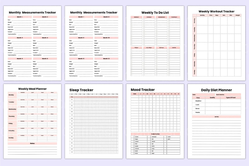Weight Loss Planner for Effective Results - CraftNest - Digital Crafting and Art