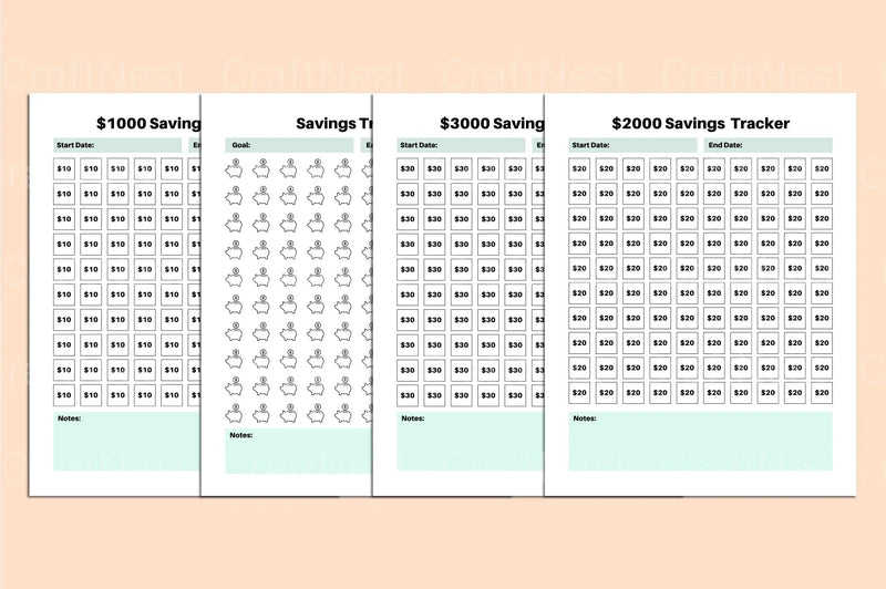 Efficient Saving Tracker for Budget Management - CraftNest - Digital Crafting and Art
