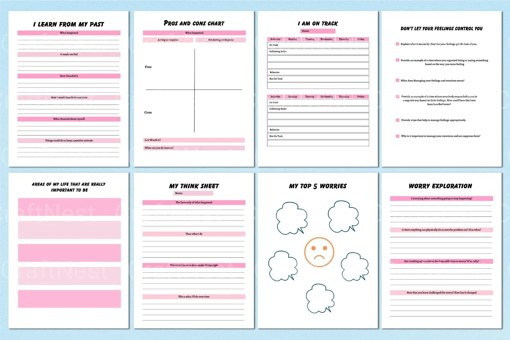 Self Control Activity Book for Kids - CraftNest - Digital Crafting and Art