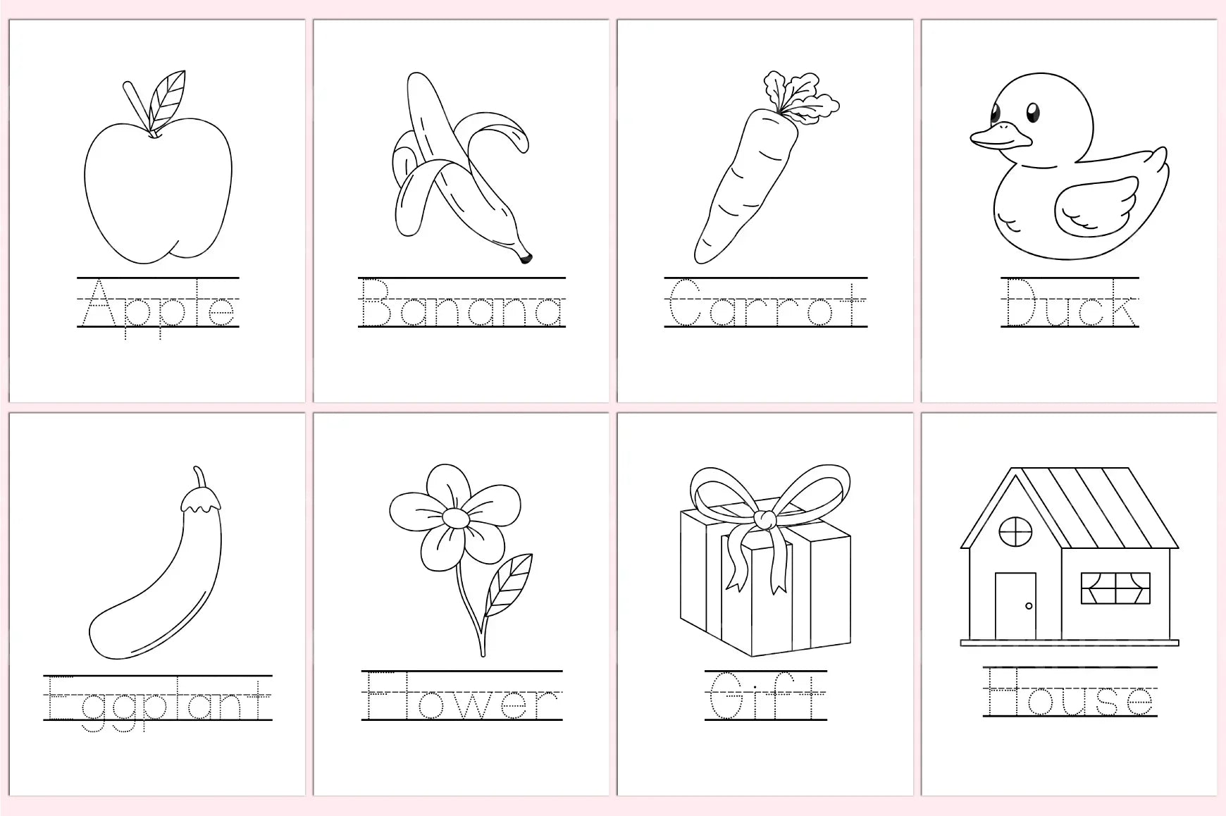 Alphabet Coloring Book for Kids - CraftNest - Digital Crafting and Art