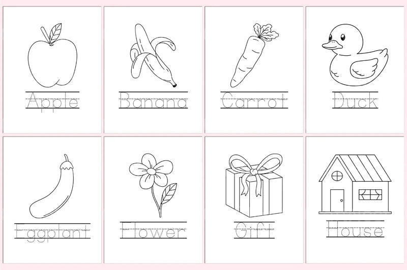 Alphabet Coloring Book for Kids - CraftNest - Digital Crafting and Art