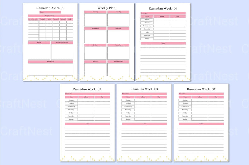 Ramadan Planner Template on Canva - CraftNest - Digital Crafting and Art