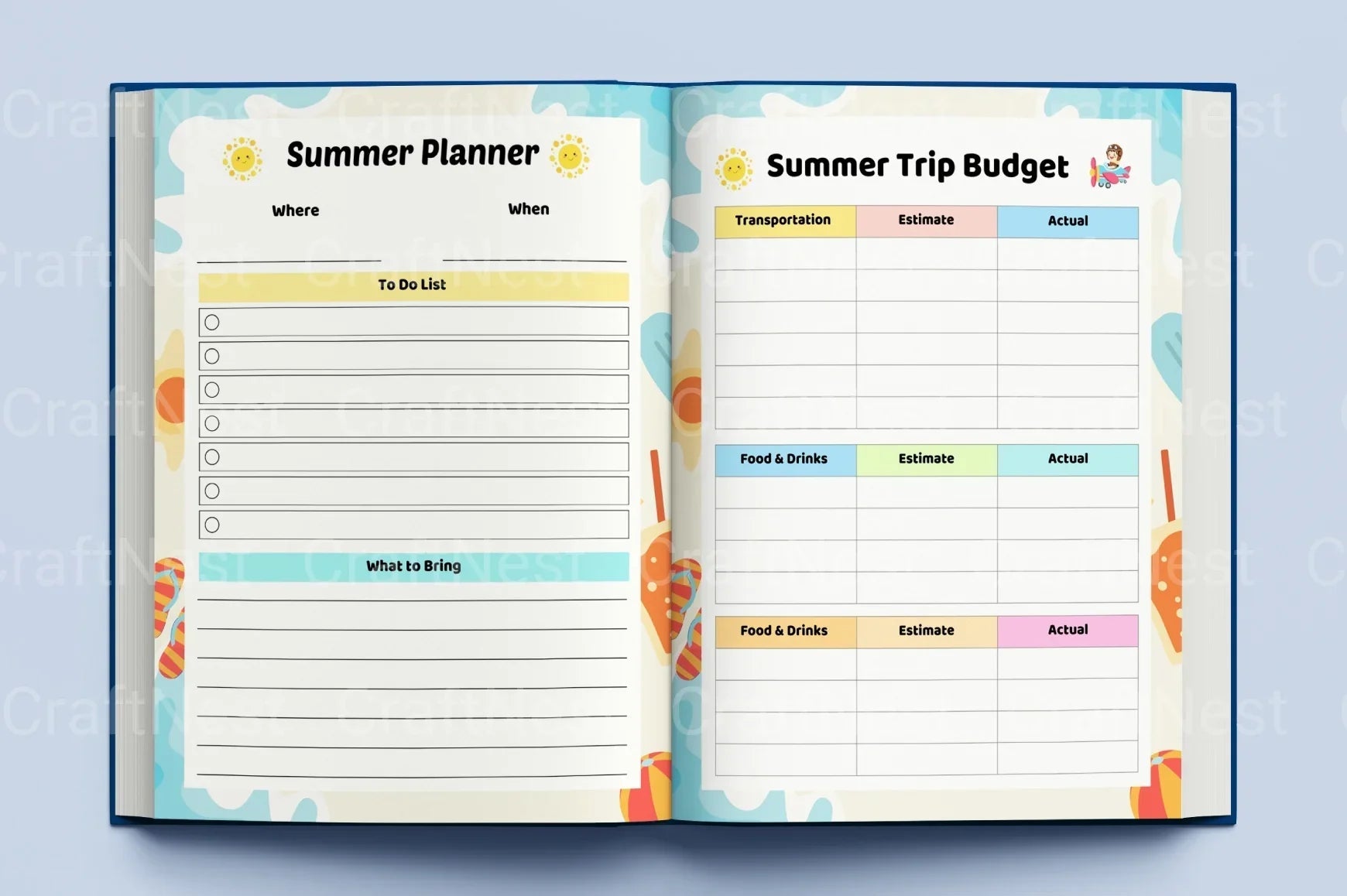 Summer Planner for Kids - CraftNest - Digital Crafting and Art