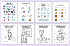 Kindergarten Winter Workbook Activities - CraftNest - Digital Crafting and Art