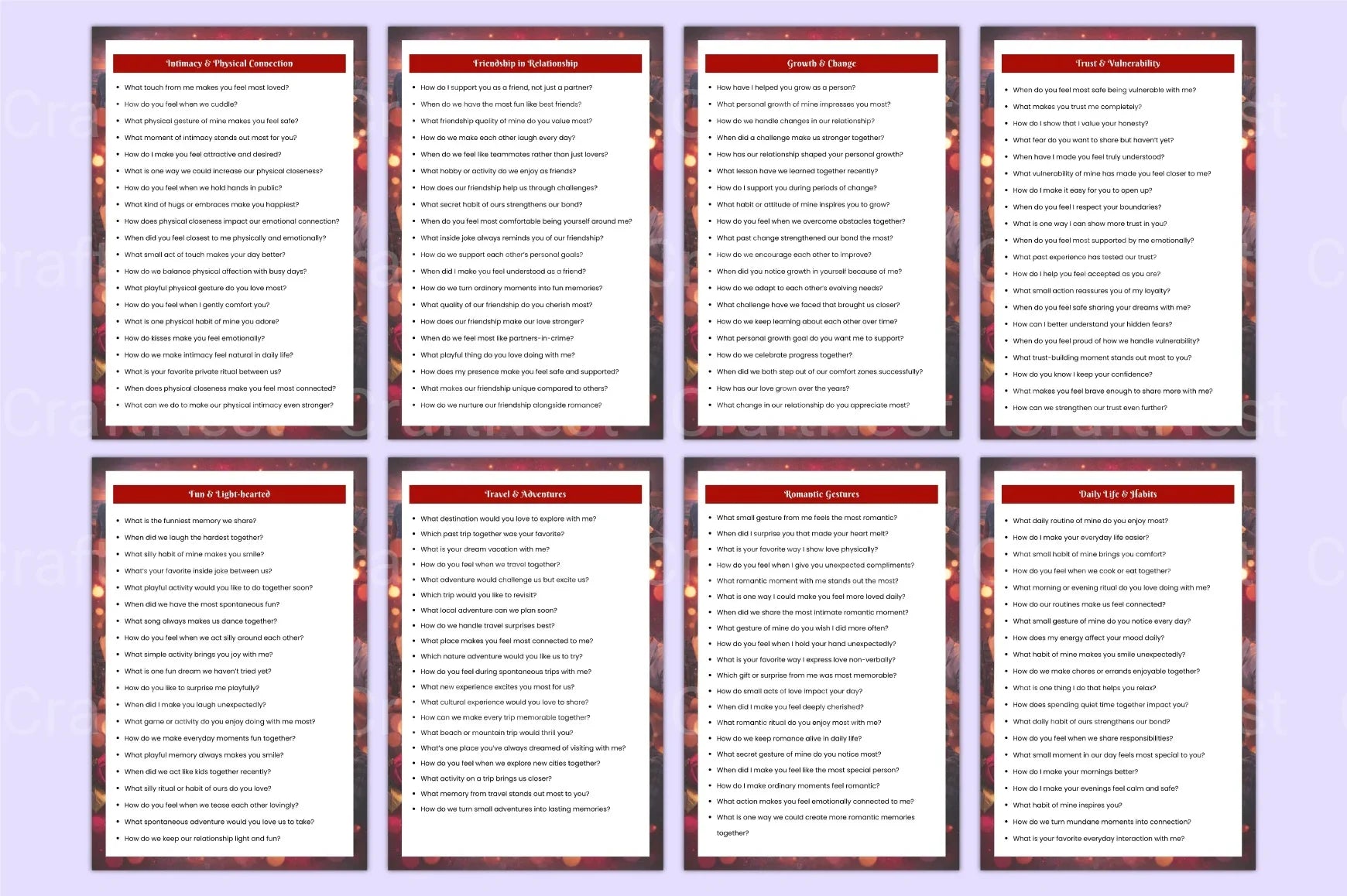 Couples Prompts Book for Deeper Connection - CraftNest - Digital Crafting and Art