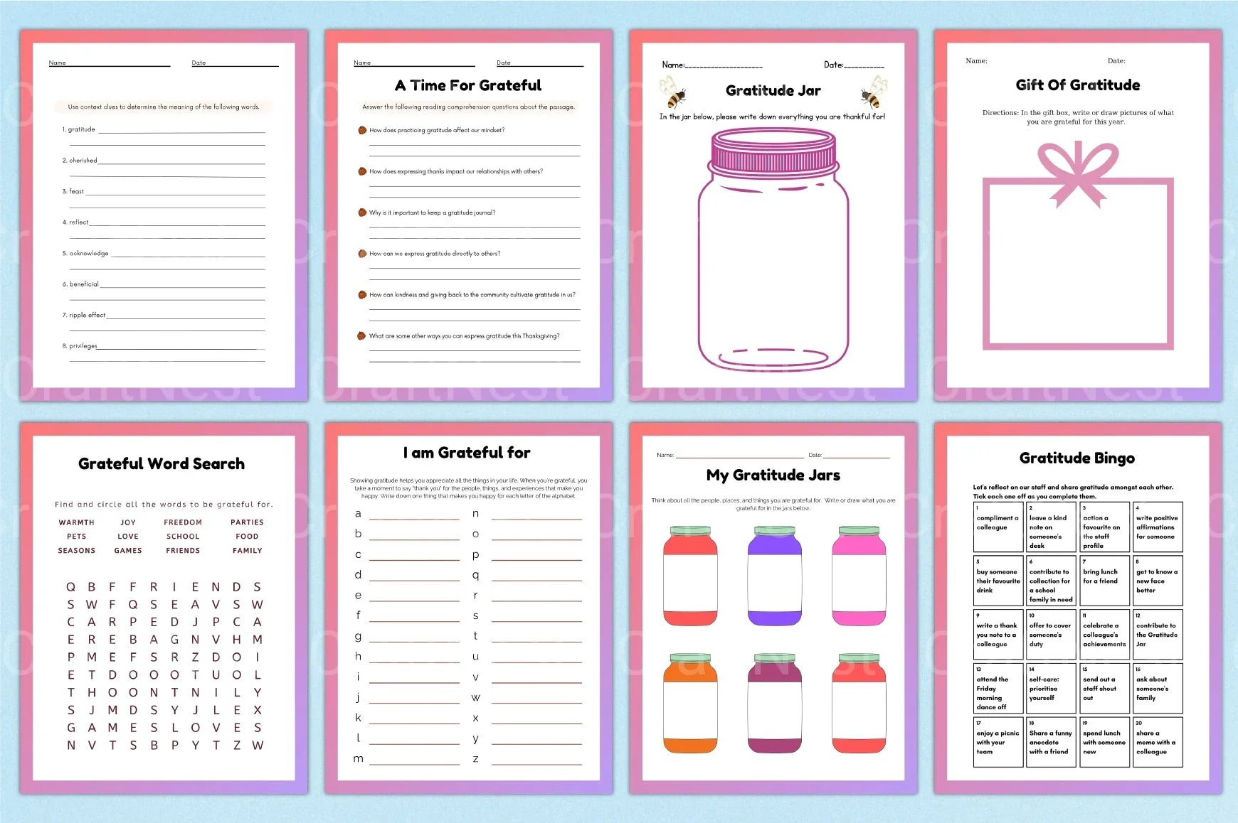 Gratitude Activities for Kids - CraftNest - Digital Crafting and Art
