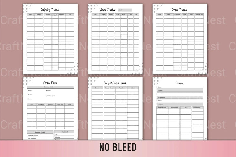 Small Business Planner Template - CraftNest - Digital Crafting and Art