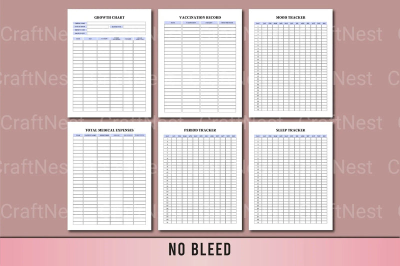 Medical Planner Template - CraftNest - Digital Crafting and Art