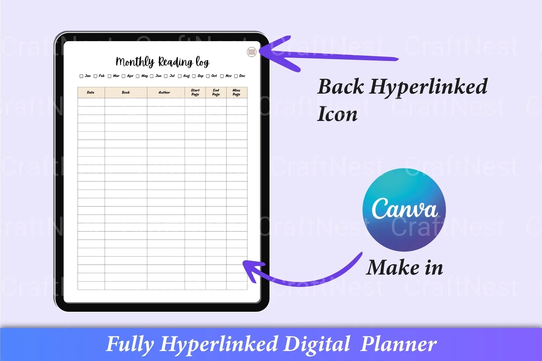 Reading Planner Guide - CraftNest - Digital Crafting and Art