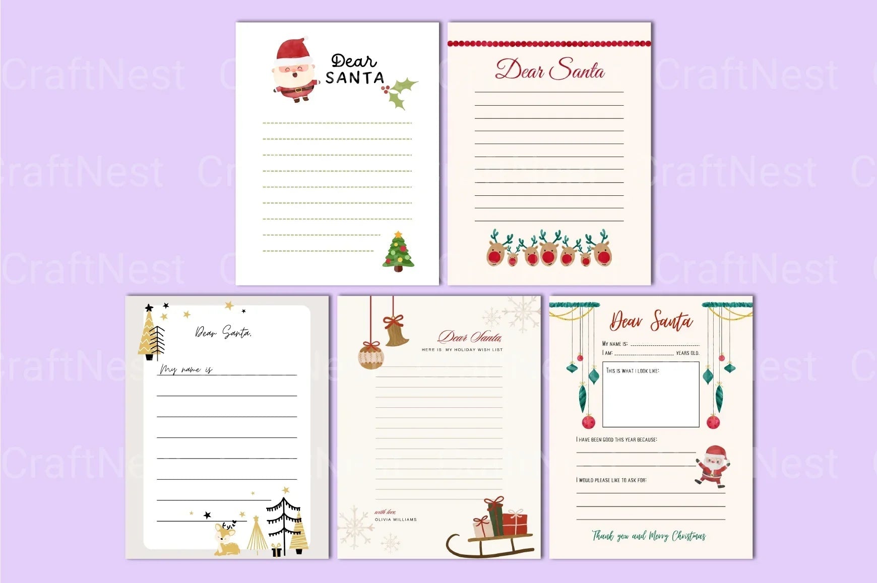 Santa Letter Template for Christmas - CraftNest - Digital Crafting and Art