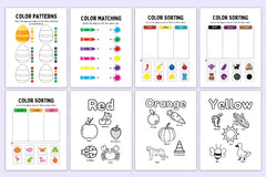 Kindergarten Colors Workbook for Kids - CraftNest - Digital Crafting and Art