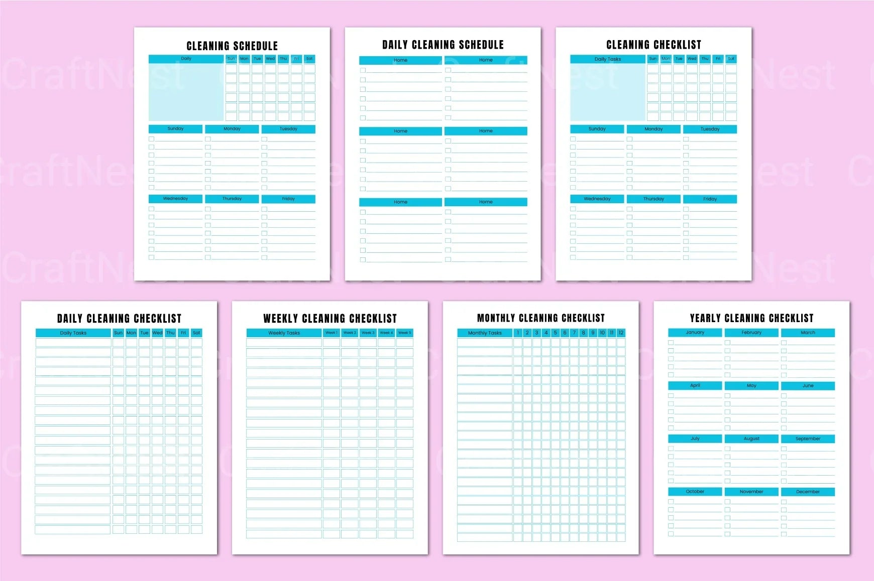 ADHD Cleaning Workbook for Effective Organization - CraftNest - Digital Crafting and Art