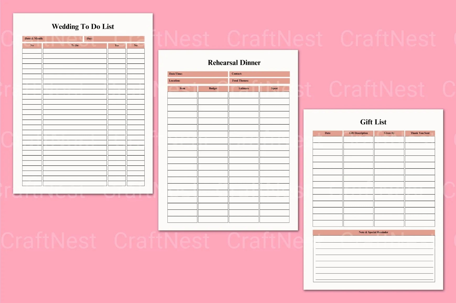 Bride Organizer Services - CraftNest - Digital Crafting and Art