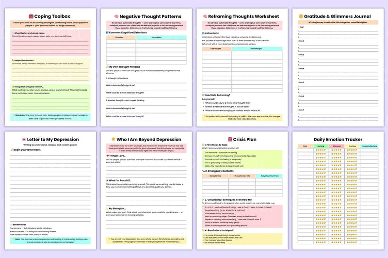 Depression Recovery Workbook - CraftNest - Digital Crafting and Art