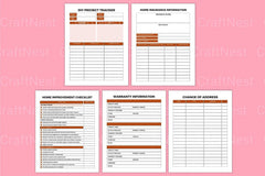 Home Care Maintenance Organizer - CraftNest - Digital Crafting and Art