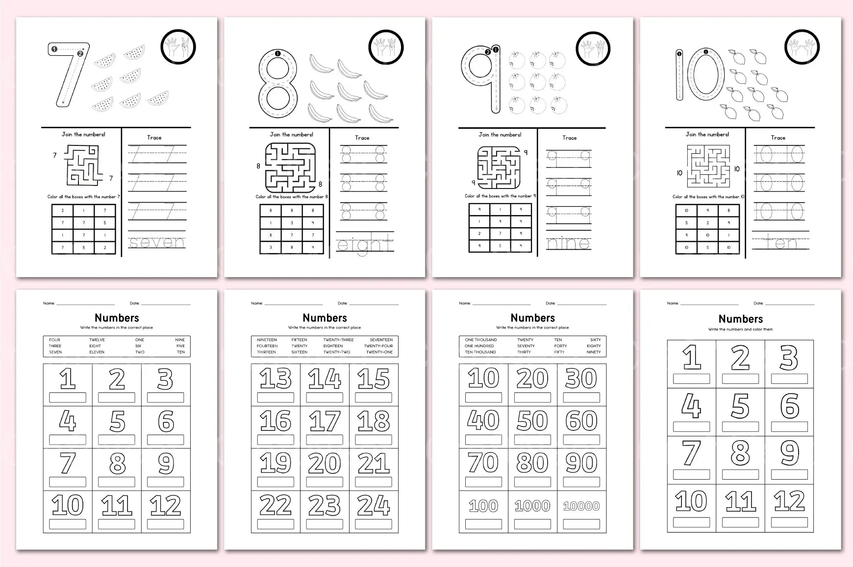 Dot the Numbers Workbook for Kids - CraftNest - Digital Crafting and Art