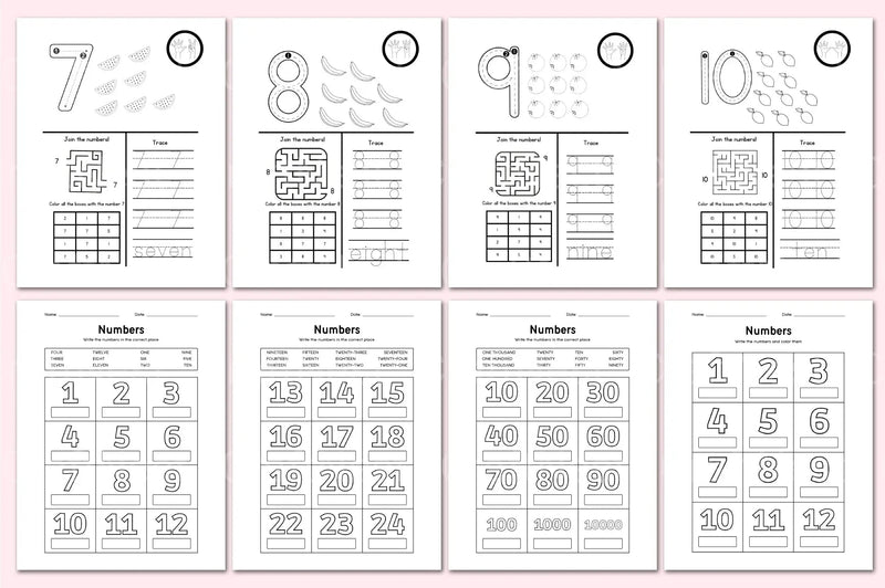 Dot the Numbers Workbook for Kids - CraftNest - Digital Crafting and Art