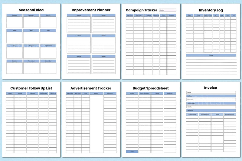Business Workbook Template for Success - CraftNest - Digital Crafting and Art