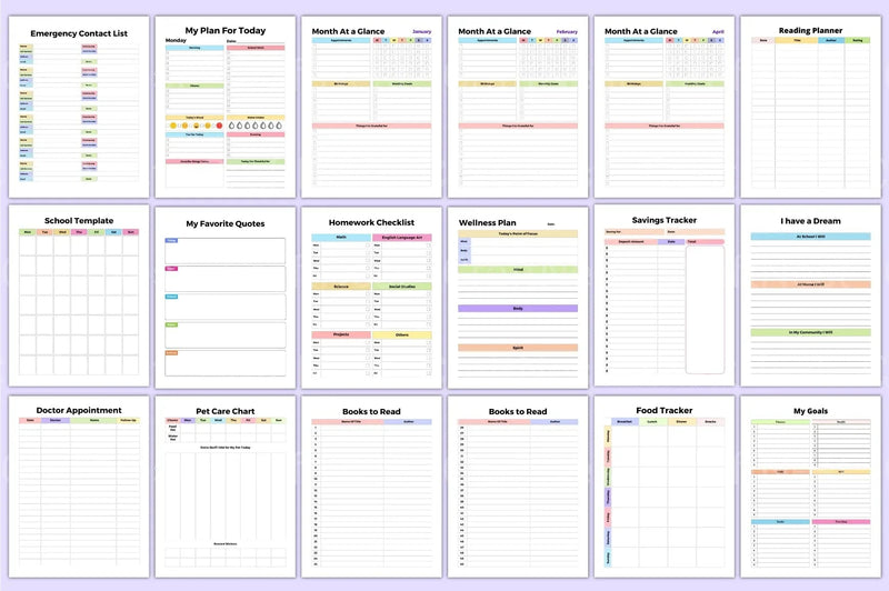 Ultimate Planner Sheets for Organization and Productivity - CraftNest - Digital Crafting and Art