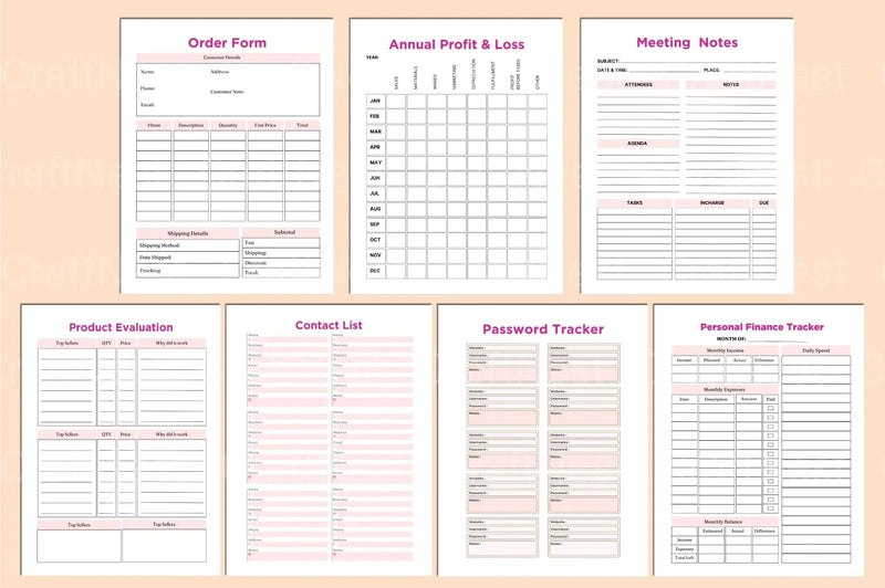 Side Hustle Planner - CraftNest - Digital Crafting and Art