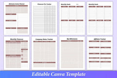 Online Business Planner Canva Template - CraftNest - Digital Crafting and Art
